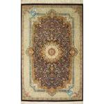 Rug Qom Carpet Handmade Bergamot Elyasi  Design all Silk