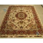 Pair Rug Tabriz Carpet Handmade Khatibi Design