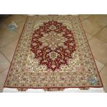 Zar-o-nim Tabriz Carpet Handmade Heris Design