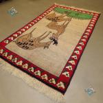 Zar-o-Nim Shiraz Carpet Handmade Three deer Design