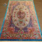 Zaronim Qom Carpet Handmade Ghalikadeh Design All Silk