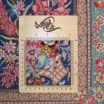 Zaronim Qom Carpet Handmade Flower pot Design All Silk