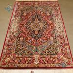 Zaronim Qom Carpet Handmade Toranj Design All Silk