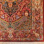 Zaronim Qom Carpet Handmade Toranj Design All Silk