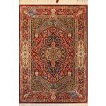 Zaronim Qom Carpet Handmade Toranj Design All Silk