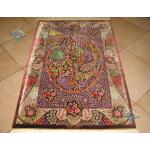 Zar-o-Charak Qom Handmade Carpet All Silk