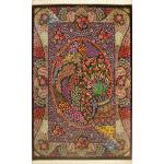 Zar-o-Charak Qom Handmade Carpet All Silk