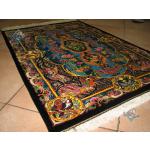 Zar-o-Charak Qom Carpet Handmade flower and bird Design