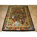 Zar-o-Charak Qom Carpet Handmade River and forest Design