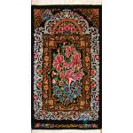 Tableau Carpet Handwoven Qom Iris flower Design all Silk