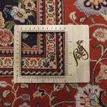 پرده ای دستباف بیجار کردستان طرح مستوفی چله و گل ابریشم پشم ریز رنگ گیاهی