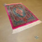 Mat Qom Carpet Handmade Medallion Design
