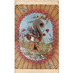 Tableau Carpet Handwoven Qom Squirrels and ponds Design all Silk