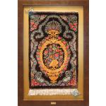 Tableau Carpet Handwoven Qom Mirror Frame Design all Silk