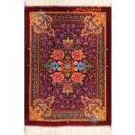 Pair Mat Qom Carpet Handmade Toranj Design All Silk
