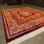 Square Qom Carpet Handmade Versace Design