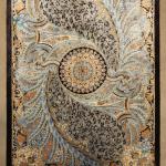 Mat Qom Carpet Handmade Gerdab Design All Silk