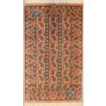 Zarocharak Qom Carpet Handmade Parallel Design All Silk