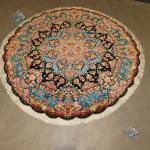 Circle Rug Tabriz Carpet Handmade New Salari Design