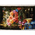 Tableau Carpet Handwoven Tabriz Candlesticks and flowers Design