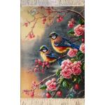 Tableau Carpet Handwoven Tabriz Two Birds Design
