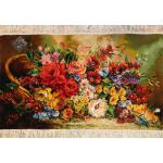 Tableau Carpet Handwoven Tabriz Flower Basket Design