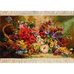 Tableau Carpet Handwoven Tabriz Flower Basket Design