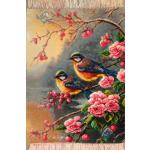 Tableau Carpet Handwoven Tabriz Two Birds Design