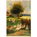 Tableau Carpet Handwoven Tabriz Duck view Design