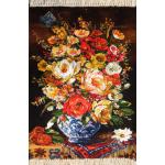 Tableau Carpet Handwoven Tabriz Flower pot Design