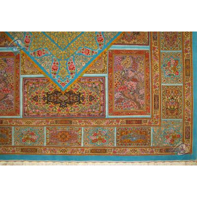 Six Meter Qom Carpet Handmade Rug in the carpet Design