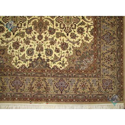 شش متری دستباف اصفهان چله و گل ابریشم تولیدی داوری هجده صدتایی