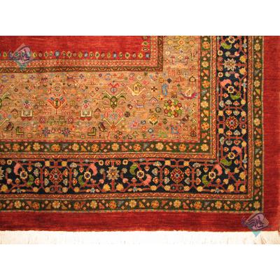 شش متری دستباف قشقایی شیرازی پشم دستریس و رنگ گیاهی