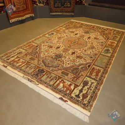 Pair Six Meter Tabriz Carpet Handmade Nami Design