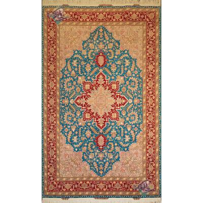 Pair Six Meter Tabriz Carpet Handmade Heris Design