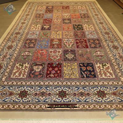 Six Meter Qom Carpet Handmade Brick Design