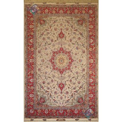 Pair Six Meter Tabriz Carpet Handmade Taghizadeh Design