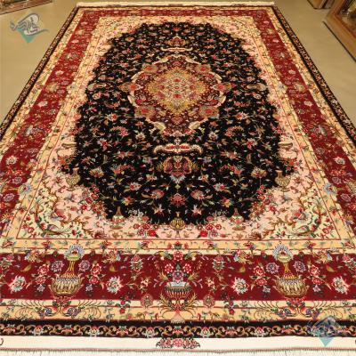 Six Meter Tabriz Carpet Handmade Neshat Design