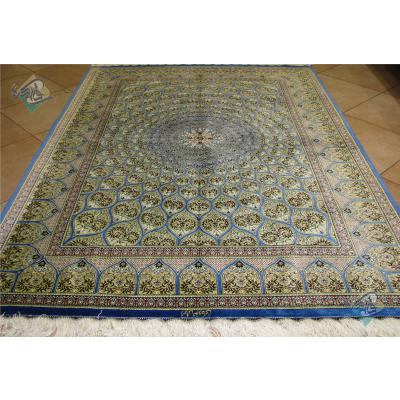 Rug Qom Carpet Handmade complete Silk Dome Design
