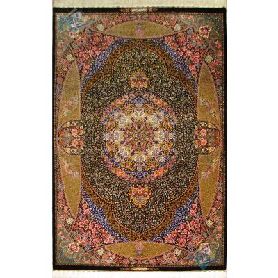 Rug Qom Carpet Handmade Shafagh Design all Silk