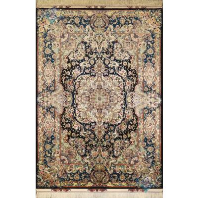 Pair Rug Tabriz Carpet Handmade Salari Design