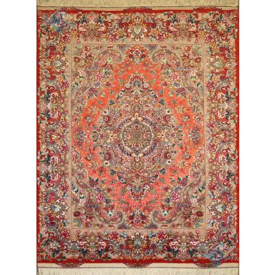 Rug Tabriz Carpet Handmade Khatibi Design