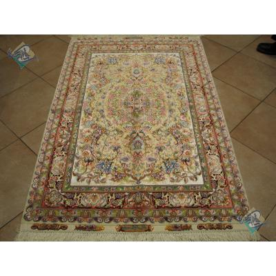 Pair Zar-o-nim Tabriz carpet Handmade Kohan Design