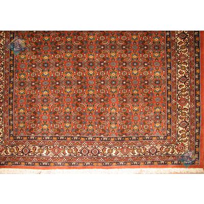 Rug Bijar Carpet Handmade Mahi Design Silk & Softwool
