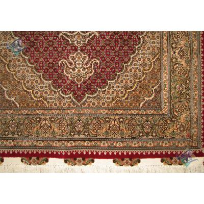 Zar-o-nim Tabriz Carpet Handmade Mahi  Design