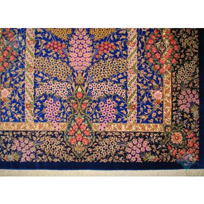 Zar-o-nim Qom Handwoven Altar of mosque Design All Silk