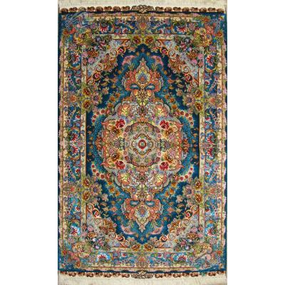 Zar-o-nim Tabriz Carpet Handmade Rezai Design