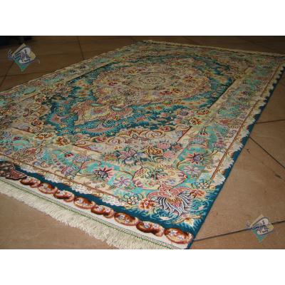 Zar-o-Nim Tabriz Carpet Handmade Rezai Design