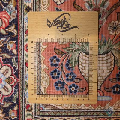 Zar-o-Nim Qom Carpet Handmade Brick Design