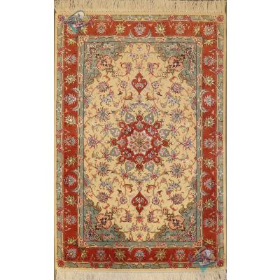 Pair Zar-o-nim Tabriz Carpet Handmade Taghizadeh Design